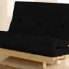Metro Pine Wooden Single Futon Set, Black