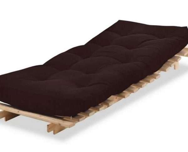 Alternative view of Metro Pine Wooden Single Futon Set, Brown