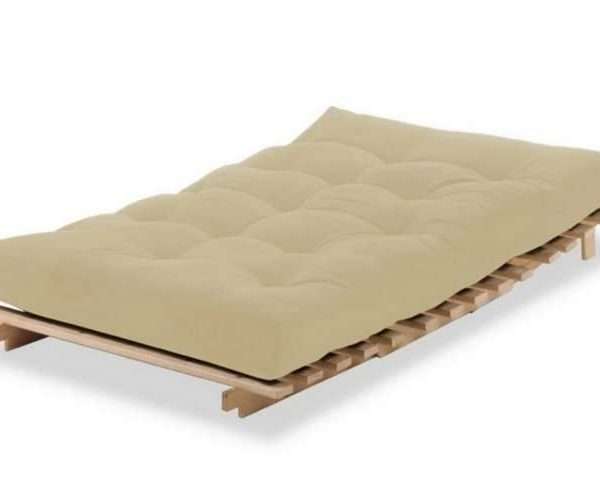 Alternative view of Metro Pine Wooden Double Futon Set, Cream