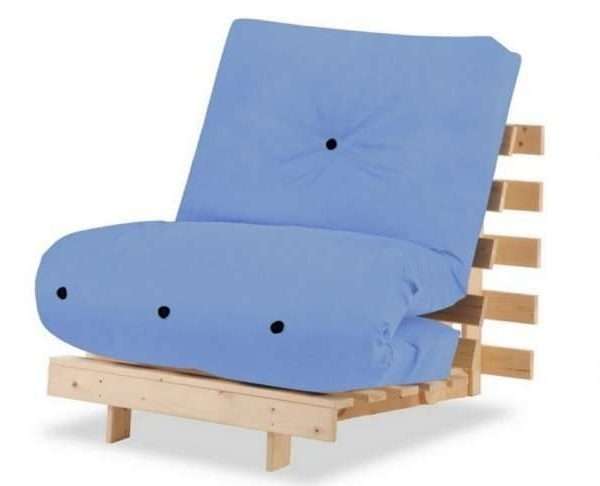 Metro Pine Wooden Single Futon Set, Lilac