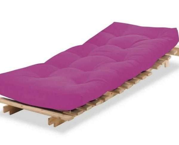 Alternative view of Metro Pine Wooden Single Futon Set, Pink