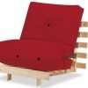 Metro Pine Wooden Single Futon Set, Red