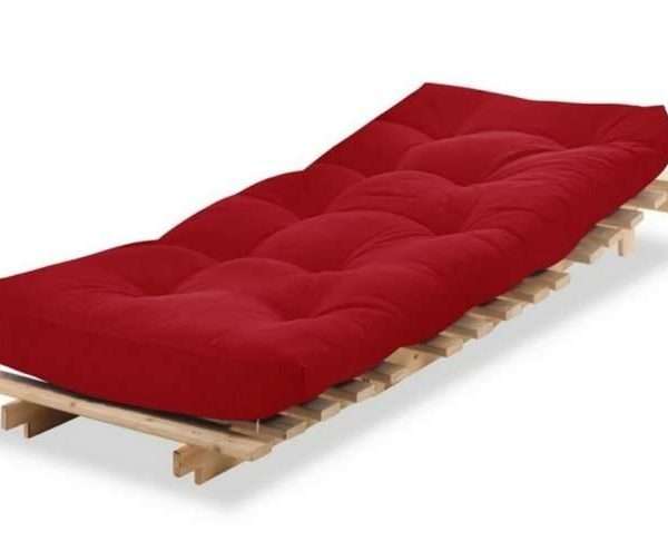 Alternative view of Metro Pine Wooden Single Futon Set, Red
