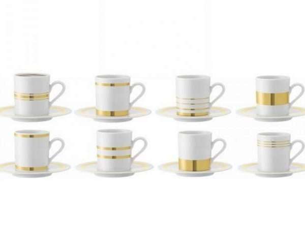 DECO  Espresso Cup & Saucer X 8