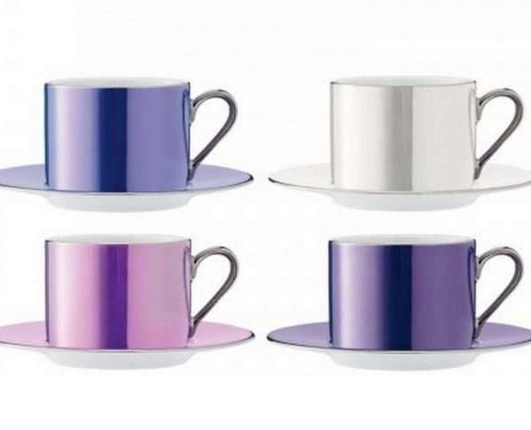POLKA  Teacup & Saucer Set X 4