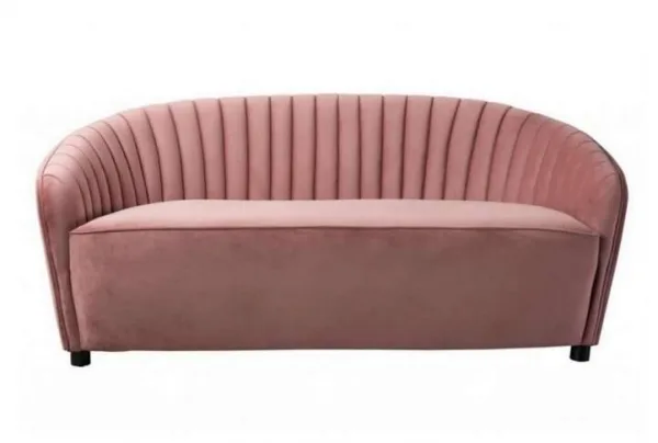 Alice two seat velvet sofa, blush pink