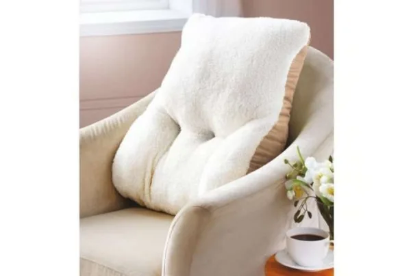 Sherpa fleece reversible back support cushion