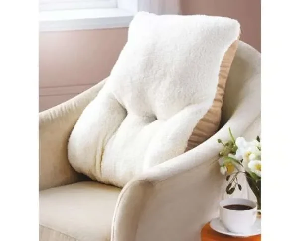 Sherpa Fleece Reversible Back Support Cushion