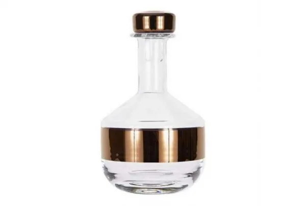 Tank whisky decanter with copper stripe