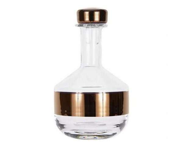 Tank Whisky Decanter With Copper Stripe