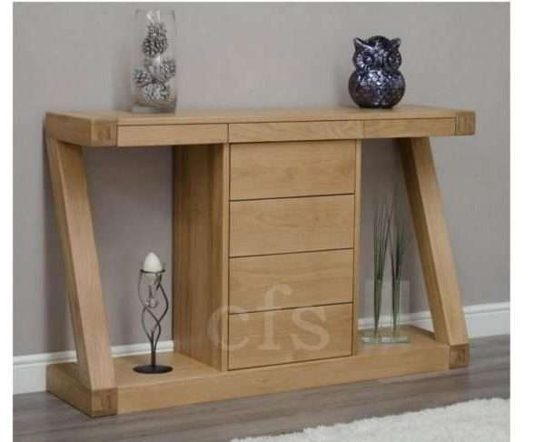 Homestyle GB Z Oak Designer Console Table with Drawers