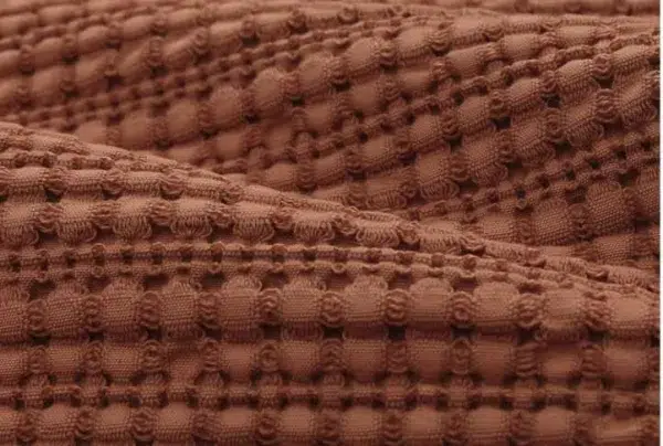 Anadia bedspread in terracotta, various sizes