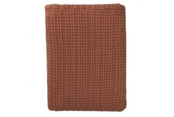 Anadia bedspread in terracotta, various sizes