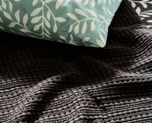 Alternative view of Anadia Bedspread in Charcoal, Various Sizes