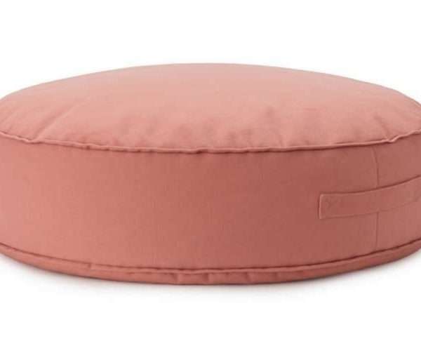 Nashik Canvas Pouffe, Papaya