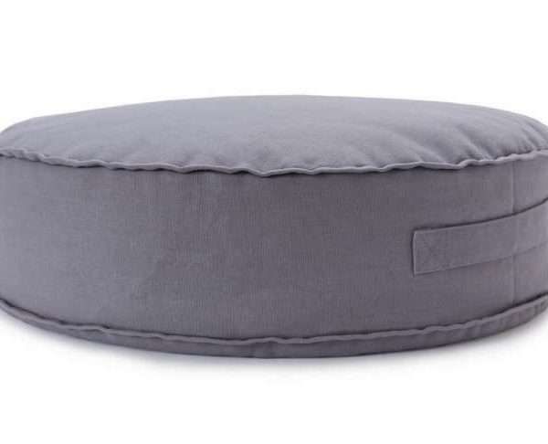 Nashik Canvas Pouffe, Pigeon Blue