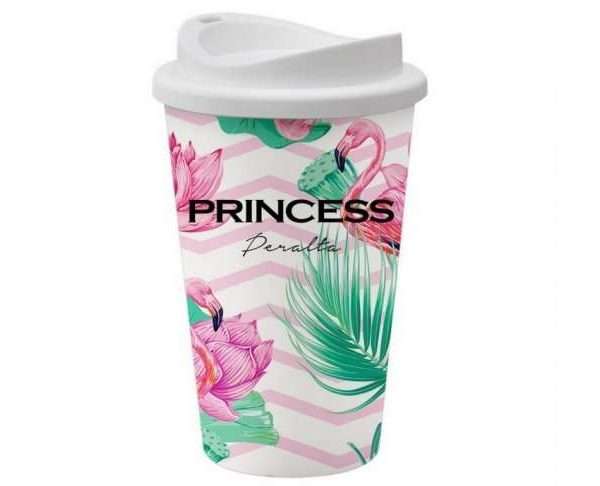 Personalised Reusable Flamingo Coffee Cup