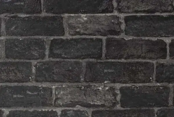 House brick wallpaper, charcoal, 53 metres long