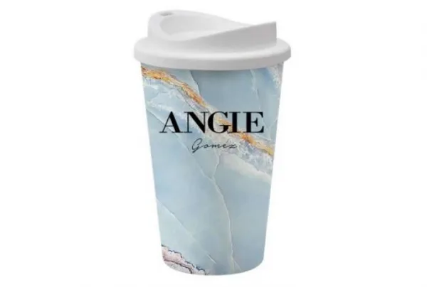 Personalised reusable ocean marble coffee cup