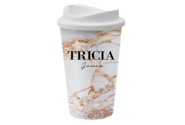 Personalised reusable fragment marble coffee cup