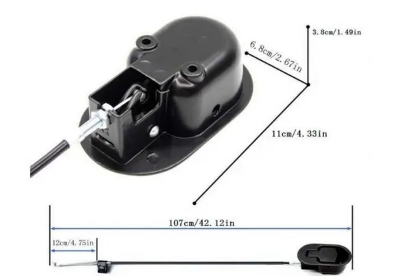 Reclining chair replacement pull cable & handle