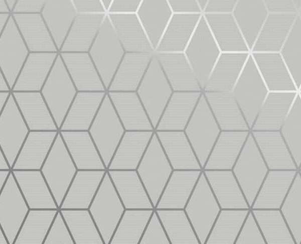 Alternative view of Prism White Wallpaper, 10 Metres Long