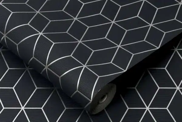 Prism grey wallpaper, 10 metres long
