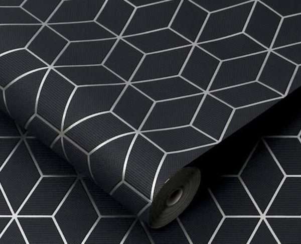Prism Grey Wallpaper, 10 Metres Long