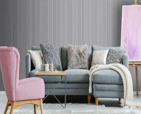 Palma Silver Wallpaper, 10 Metres Long