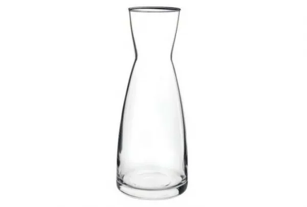 Large table vase, clear and tapered