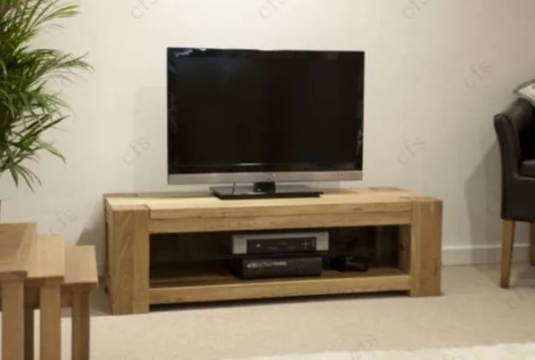 Homestyle gb trend solid oak plasma 120cm tv unit