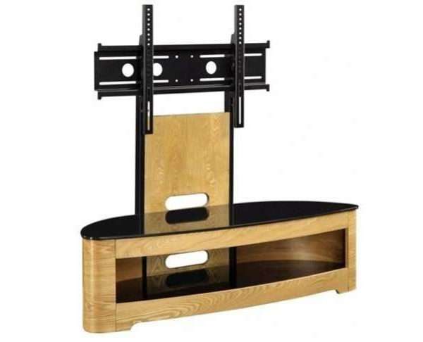 Alternative view of Jual Curve Oak Cantilever Raised TV Stand JF209