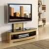 Jual Curve Oak Cantilever Raised TV Stand JF209