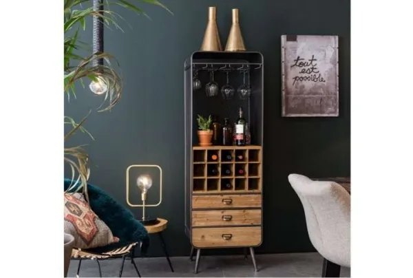 Dutchbone vino, vintage french style wine cabinet