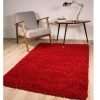 Wine Red Shaggy Rug, Vancouver, Various Sizes