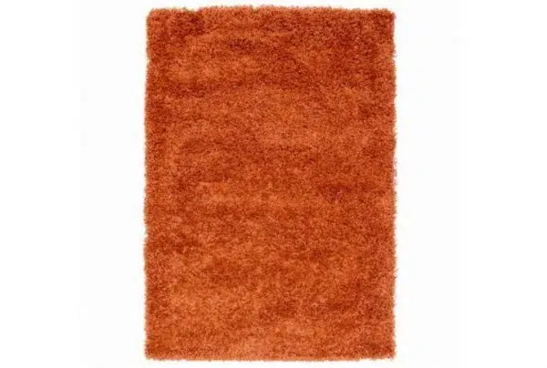 Terracotta orange shaggy rug, vancouver, various sizes