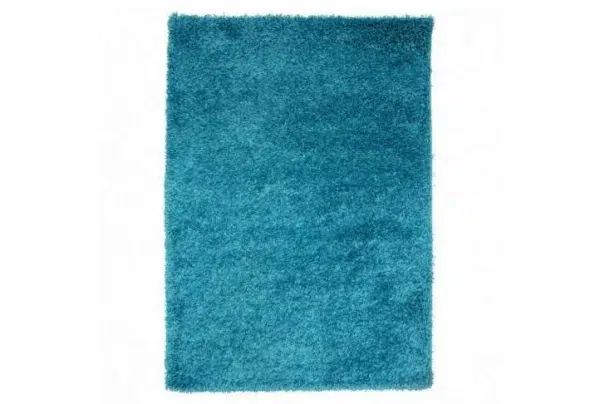 Teal blue shaggy rug, vancouver, various sizes