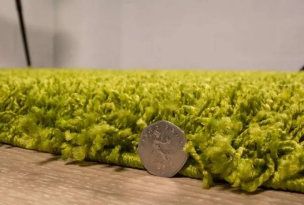 Fern green shaggy rug, vancouver, various sizes