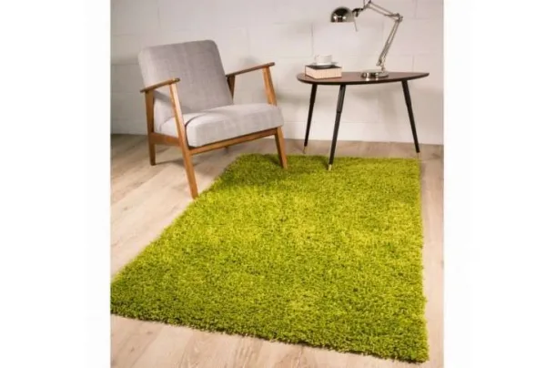 Fern green shaggy rug, vancouver, various sizes