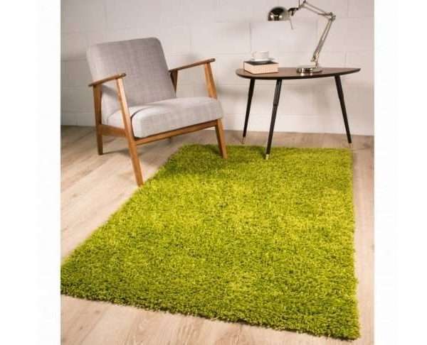 Fern Green Shaggy Rug, Vancouver, Various Sizes