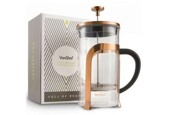 Vonshef 8 cup copper french press