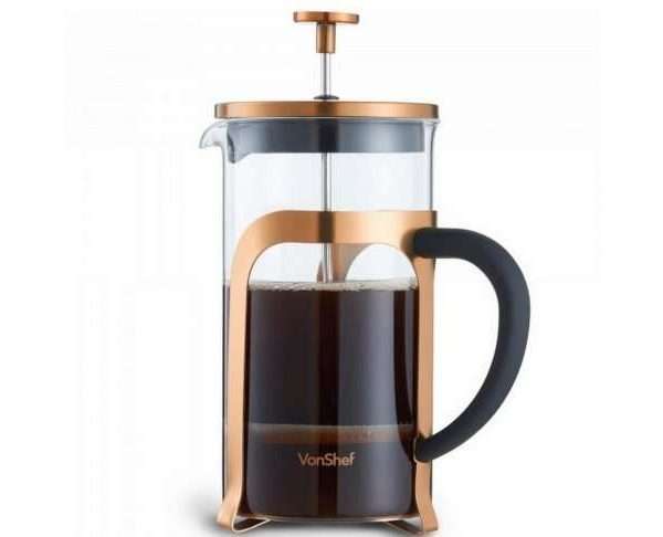 VonShef 8 Cup Copper French Press