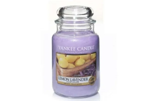 Large yankee candle jar, lemon lavender