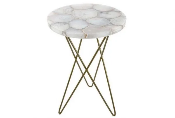 Agate and brass hue side table
