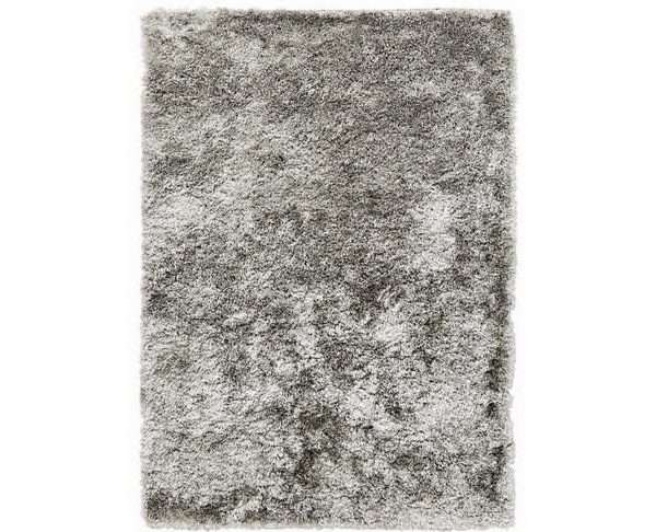 Shimmer Thick Pile Shaggy Rug, Silver