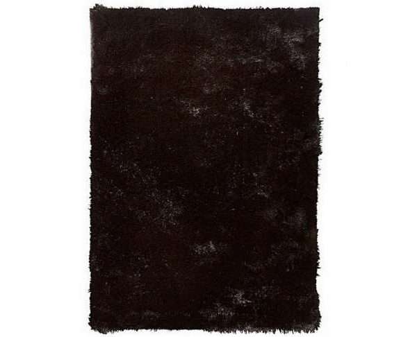 Shimmer Thick Pile Shaggy Rug, Black