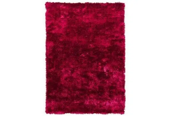 Shimmer thick pile shaggy rug, pink