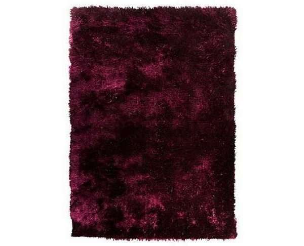 Shimmer Thick Pile Shaggy Rug, Purple