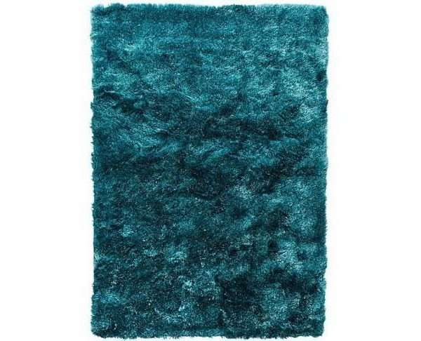 Shimmer Thick Pile Shaggy Rug, Teal
