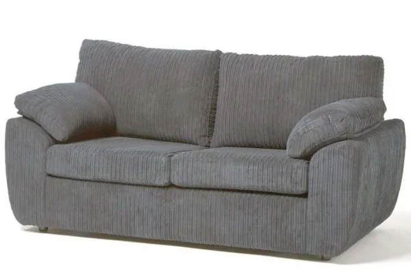 2 seater keswick sofabed fabric with large arms, grey